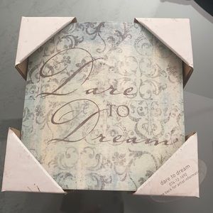 NEW in box 6”x6” Dare to Dream wall decor plaque